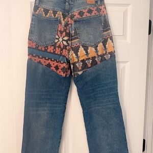We The Free Men's Blue and Multicolor Patterned Jeans